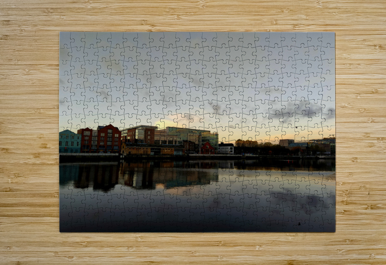 Calm Along River Quay 2 Click4Pix Puzzle printing