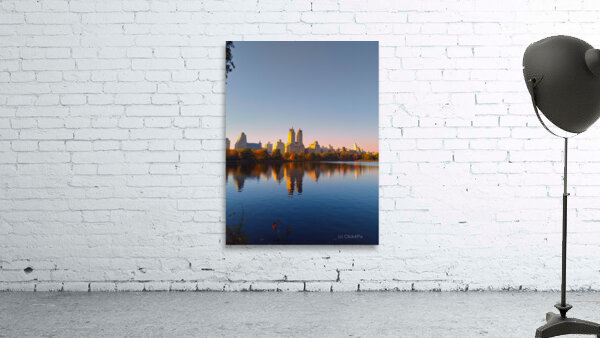 Autumn Skyline Firelight Wall Preview