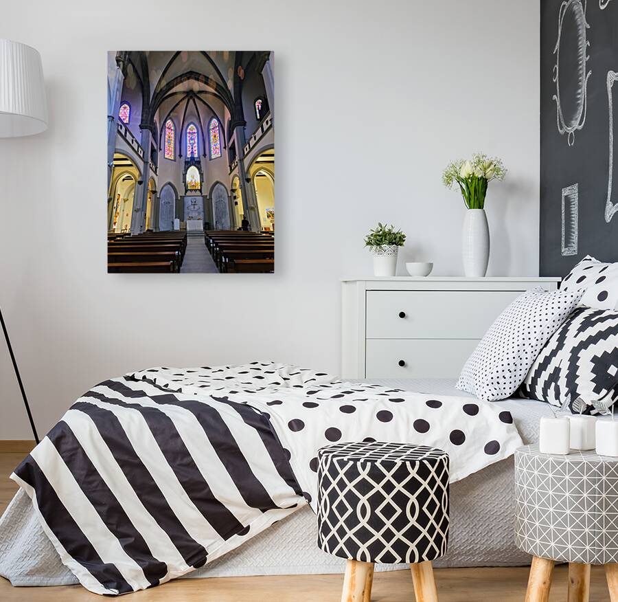 Cathedral Windows:  Where Heaven Filters Through Glass and Stone Reproduction