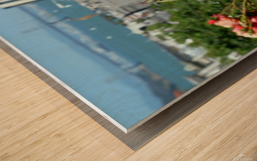 A City Rose Wood print